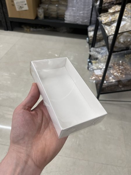 علبة كرتون غطاء شفاف 15*8*3 cm